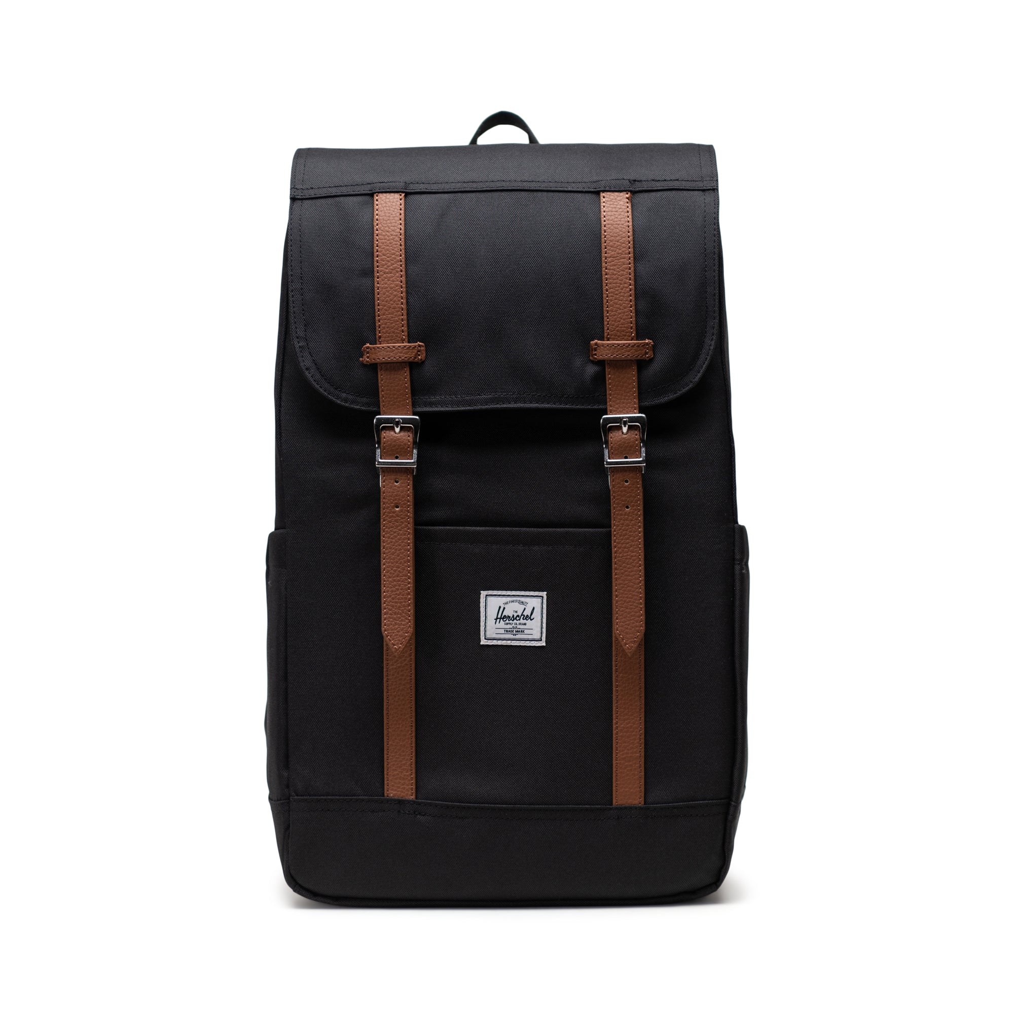 Siyah Herschel Retreat Su İtici Kumaş 16" Laptop Uyumlu Mıknatıslı Kapama Sırt Çantası, 23 L